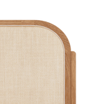 Kopfteil aus geflochtenem Rattan, Mit Schubladen