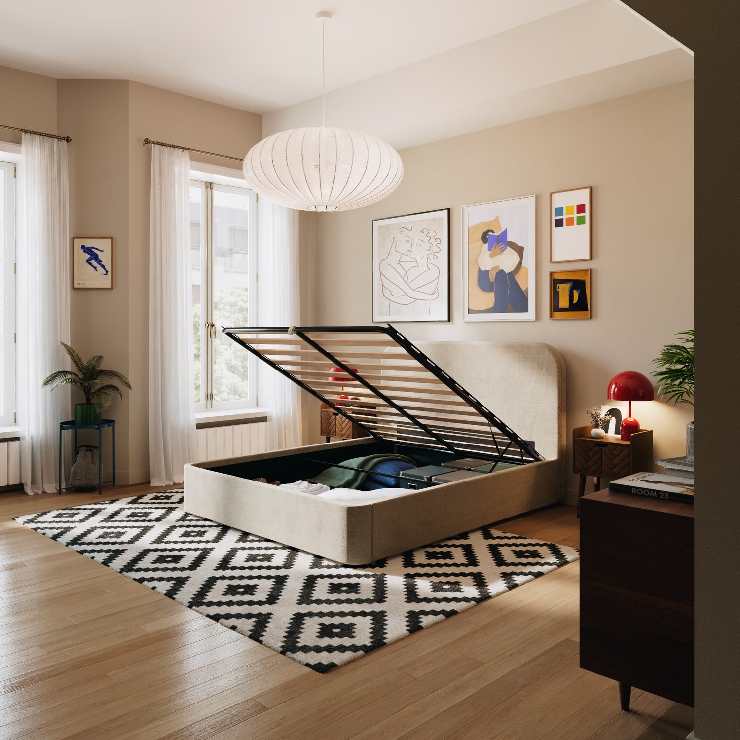 polsterbett mit aufbewahrung Bett mit Bettkasten Nova – modernes Polsterbett mit Stauraum bis 970