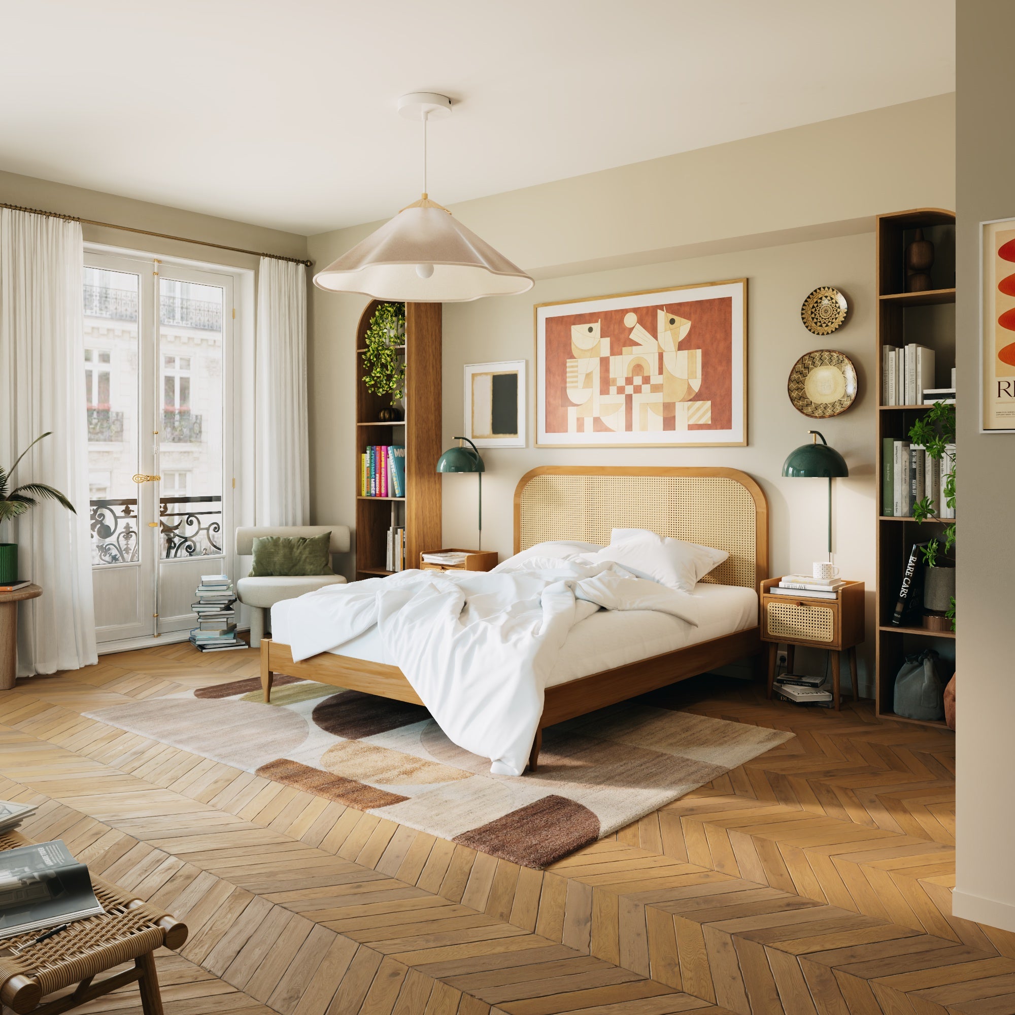 Kopfteil mit Geflecht